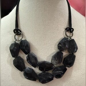 Elegant Black Stone Necklace
